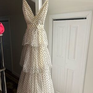 Lulu's Black and White Polka Dot Maxi Dress